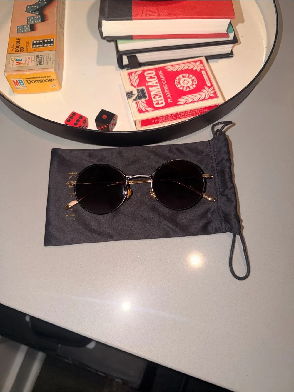 KREWE sunglasses. NO CASE only drawstring bag!
